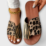Styláta 2-χρωμα pantoflès me léopárnt design