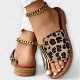 Styláta 2-χρωμα pantoflès me léopárnt design