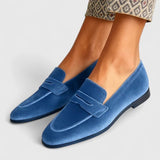 Ολίβια | Βελούδινα μπλε loafers