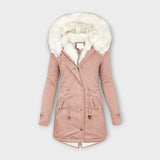 Ιβάρα - Αδιάβροχο σημερινό μπουφάν με πληροφορία από δέρμα