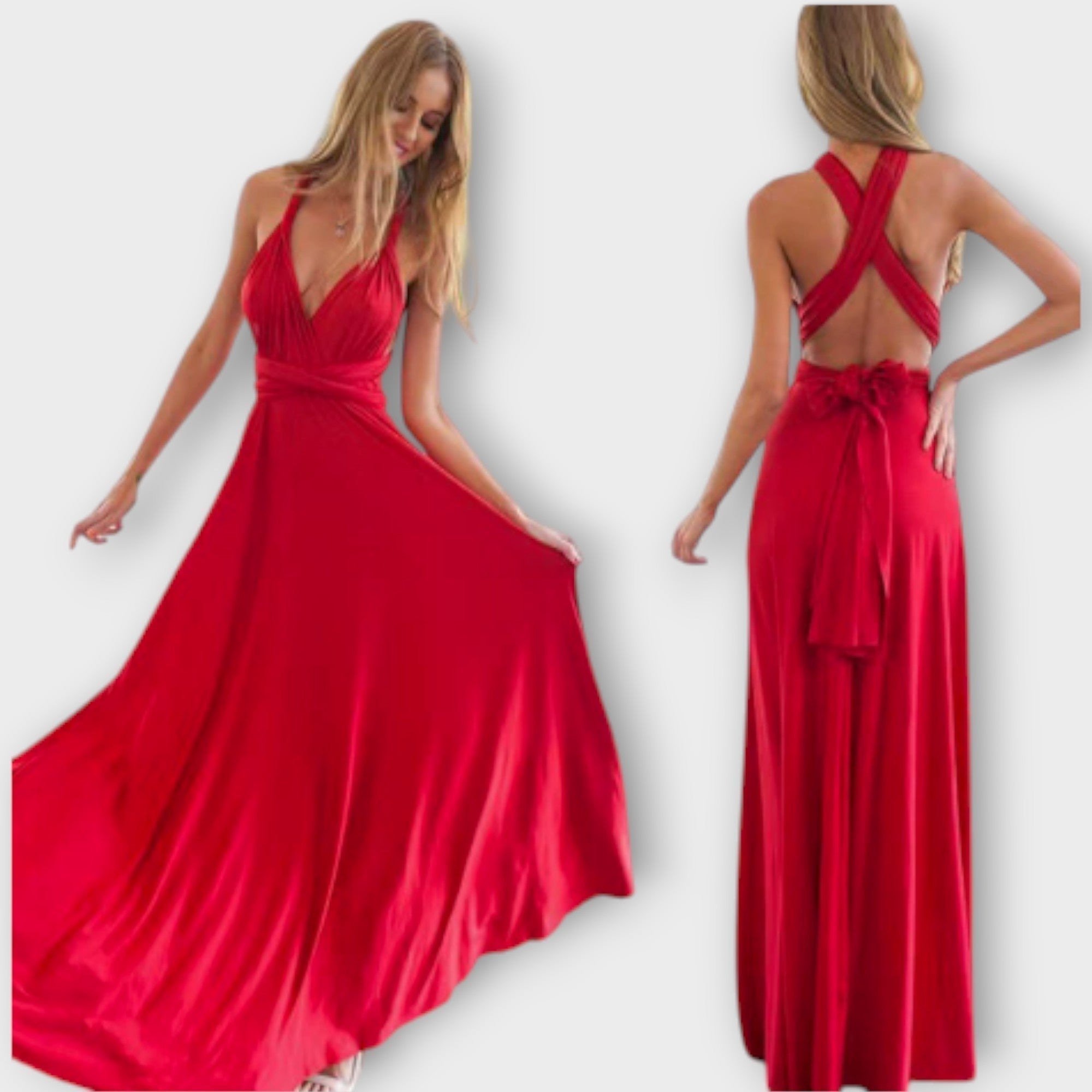 Zara - Μάξι φόρεμα με κρουαζέ τελείωμα