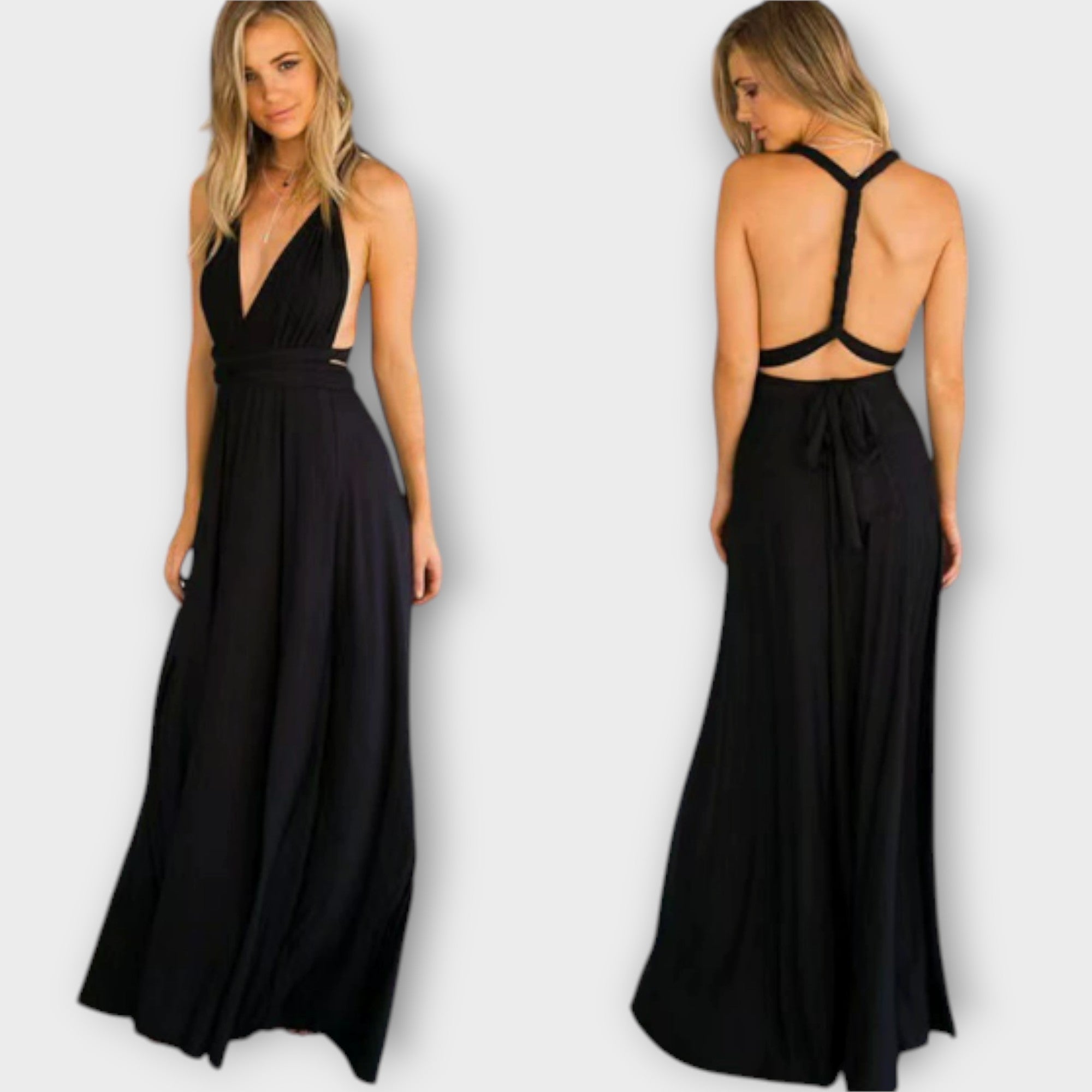 Zara - Μάξι φόρεμα με κρουαζέ τελείωμα
